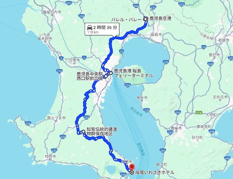 鹿児島の旅マップ